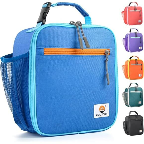 Kids insulated lunch box soft cooler bag reusable waterproof school lunch tote - Picture 1 of 7